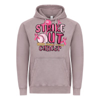 Vintage Zinc strike out cancer baseball Vintage Hoodie - MaliasSmallBusiness