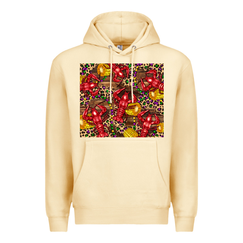 Mardi Gras Crawfish Premium Hoodie by CowGirlArtShop | Teevron