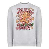 Heather Grey mrs claus gingerbread bakery Heavyweight Sweatshirt - MaliasSmallBusiness