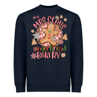Navy mrs claus gingerbread bakery Heavyweight Sweatshirt - MaliasSmallBusiness