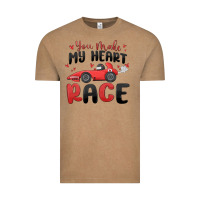 You Make My Heart Race Valentine's Day Vintage Tee | Teevron