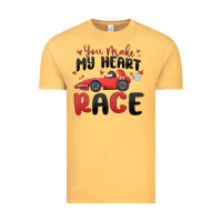 Vintage Mustard you make my heart race valentine's day Vintage Tee - MaliasSmallBusiness