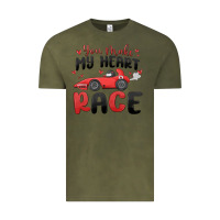 Vintage Olive you make my heart race valentine's day Vintage Tee - MaliasSmallBusiness