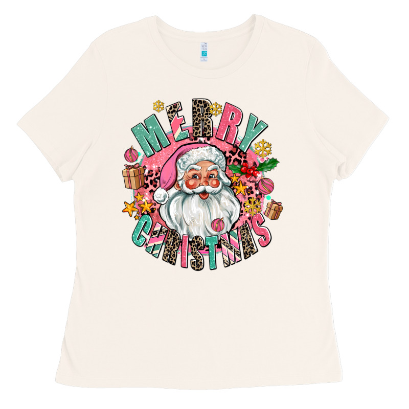 Merry Christmas Santa Ladies Tee by AdoDesignShop | Teevron
