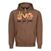 Chestnut Peace Love Golden Zipper Hoodie - Bettercallsaul