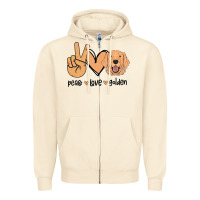 Sandshell Peace Love Golden Zipper Hoodie - Bettercallsaul