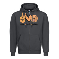 Smoke Peace Love Golden Zipper Hoodie - Bettercallsaul