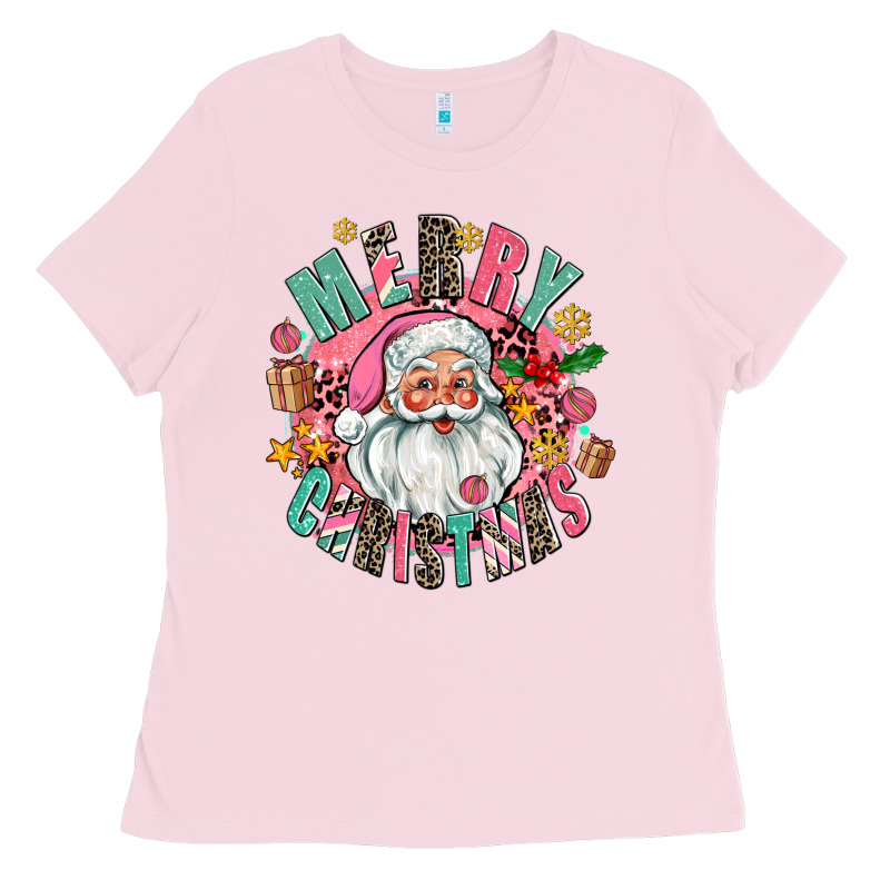 Merry Christmas Santa Ladies Tee by AdoDesignShop | Teevron