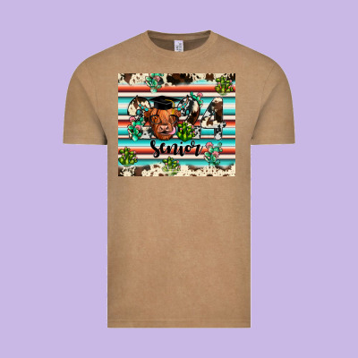 2024 Senior Cow Vintage Tee Designed By Jahusdesignshop