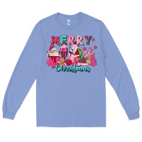 Colony Blue pink christmas coffee cups Long Sleeve Tee - MaliasSmallBusiness