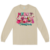 Mushroom pink christmas coffee cups Long Sleeve Tee - MaliasSmallBusiness