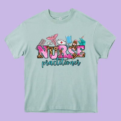 Nurse Practitioner Heavy Core Tee Designed By Adodesignshop