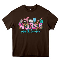 Chocolate Brown nurse practitioner Heavy Core Tee - AdoDesignShop