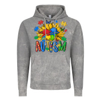 Cloud Rock austism sunflower Vintage Hoodie - MaliasSmallBusiness