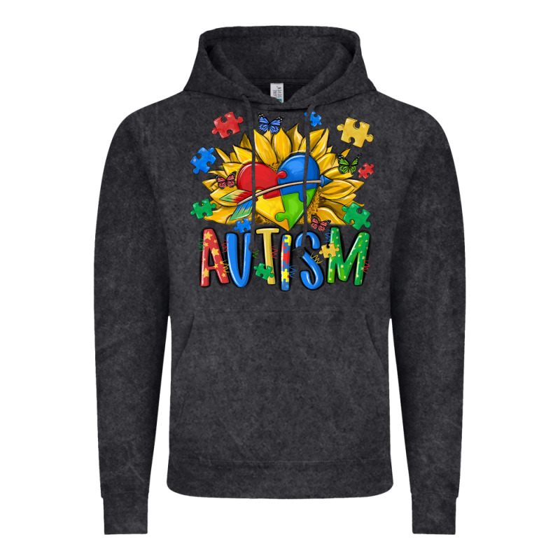 Austism Sunflower Vintage Hoodie by MaliasSmallBusiness | Teevron