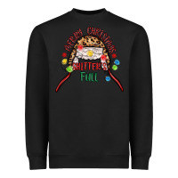 Black merry christmas shitter s full Heavyweight Sweatshirt - MaliasSmallBusiness