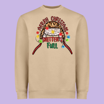 Merry Christmas Shitter S Full Heavyweight Sweatshirt Designed By Maliassmallbusiness
