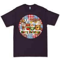 Plum Merry Christmas Coffee Cups Premium Tee - Artiststas