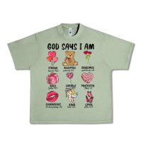 Oil Green god says i am valentine's day Urban Heavy Tee - MaliasSmallBusiness