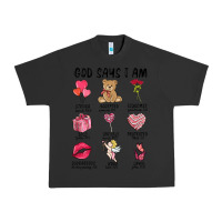 Pigment Black god says i am valentine's day Urban Heavy Tee - MaliasSmallBusiness