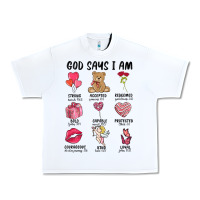 God Says I Am Valentine's Day Urban Heavy Tee | Teevron