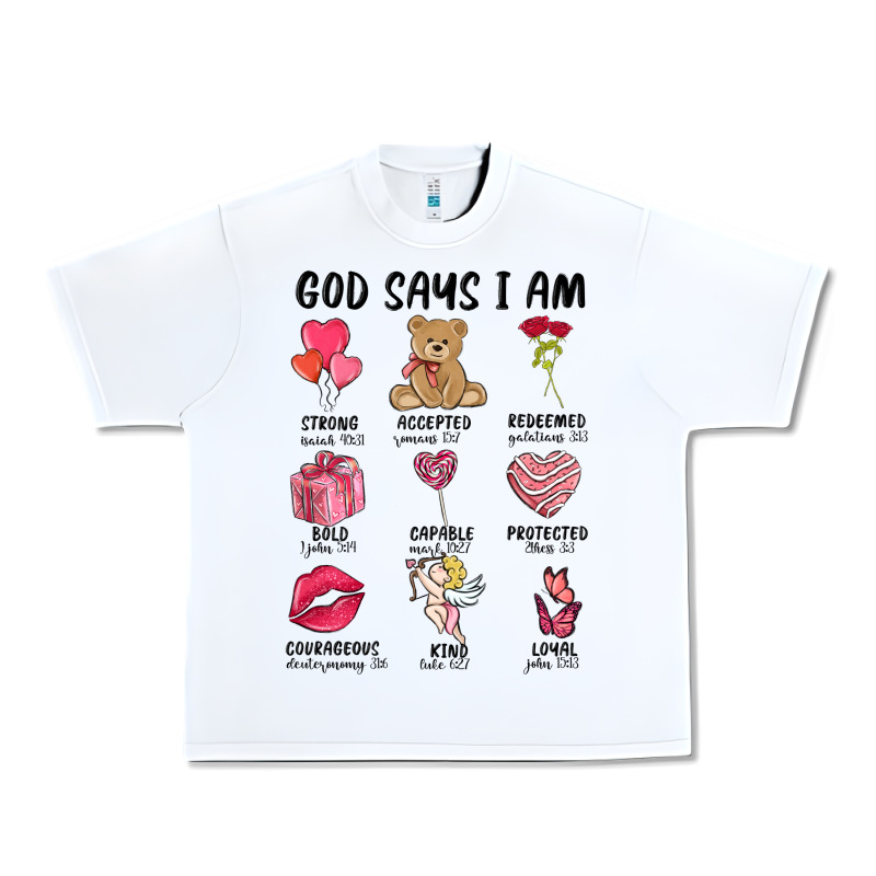 God Says I Am Valentine's Day Urban Heavy Tee by MaliasSmallBusiness | Teevron