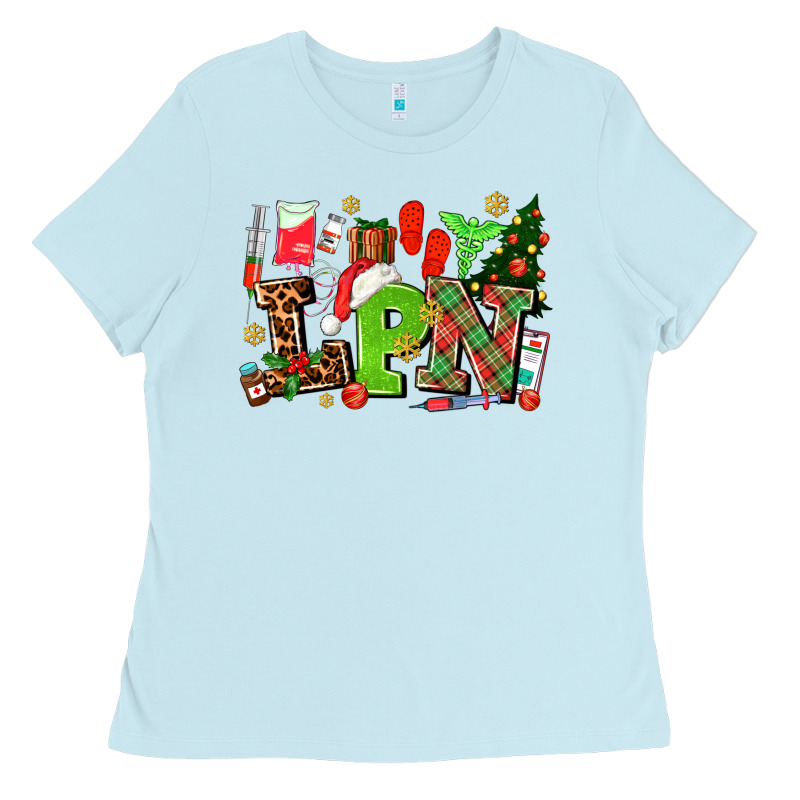 Lpn Christmas Nurse With Ladies Tee by AdoDesignShop | Teevron