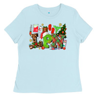 Baby Blue lpn christmas nurse with Ladies Tee - AdoDesignShop