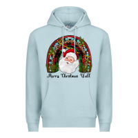 Blue Mist merry christmas y'all rainbow Premium Hoodie - JahusDesignShop