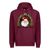 Burgundy merry christmas y'all rainbow Premium Hoodie - JahusDesignShop