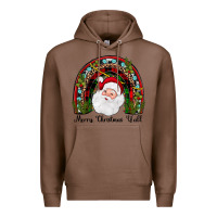 Chestnut merry christmas y'all rainbow Premium Hoodie - JahusDesignShop