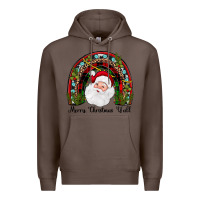 Coffee merry christmas y'all rainbow Premium Hoodie - JahusDesignShop