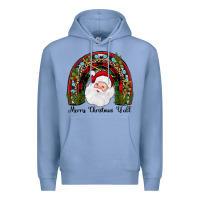 Colony Blue merry christmas y'all rainbow Premium Hoodie - JahusDesignShop