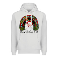 Dove Grey merry christmas y'all rainbow Premium Hoodie - JahusDesignShop