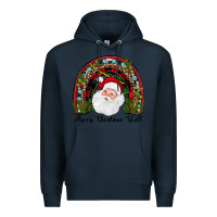 Navy merry christmas y'all rainbow Premium Hoodie - JahusDesignShop