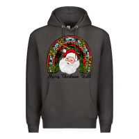 Smoke merry christmas y'all rainbow Premium Hoodie - JahusDesignShop