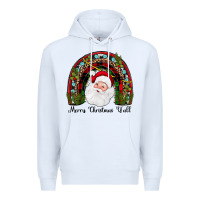 White merry christmas y'all rainbow Premium Hoodie - JahusDesignShop