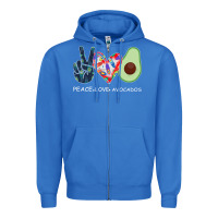 True Royal PEACE LOVE AVOCADOS Zipper Hoodie - Bettercallsaul