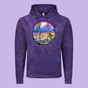 Salt Water Heals Everything Vintage Hoodie Designed By Maliassmallbusiness