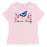 Bubblegum Pink embrace change Ladies Tee - JahusDesignShop