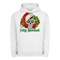 Pigment Lunar Rock Feliz Navidad Skull Urban Hoodie - BundleAndBundleShop