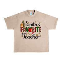 French Oak santa's favorite teacher Urban Heavy Tee - AdoDesignShop