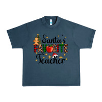 Midnight Navy santa's favorite teacher Urban Heavy Tee - AdoDesignShop