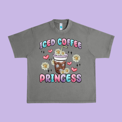 Iced Coffee Princess Urban Heavy Tee Designed By Maliassmallbusiness