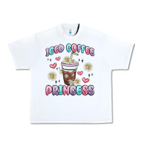 White iced coffee princess Urban Heavy Tee - MaliasSmallBusiness