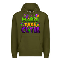 Army Green mardi gras cutie Premium Hoodie - CowGirlArtShop