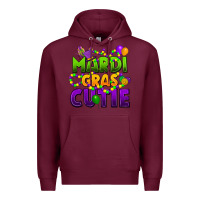 Burgundy mardi gras cutie Premium Hoodie - CowGirlArtShop