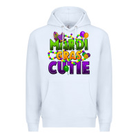 White mardi gras cutie Premium Hoodie - CowGirlArtShop