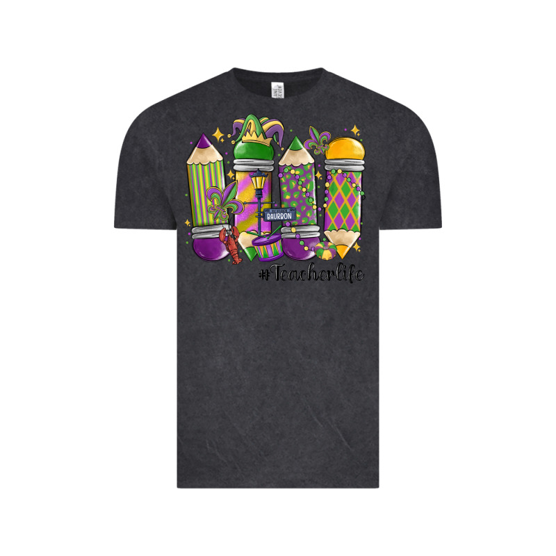 Mardi Gras Teacher Life Vintage Tee by MaliasSmallBusiness | Teevron