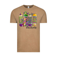 Vintage Coffee mardi gras teacher life Vintage Tee - MaliasSmallBusiness